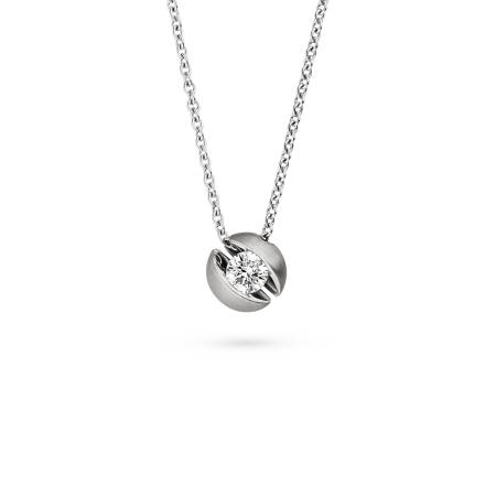 214 CALL2 10 wg, Brillantanhänger Calla mit Ankerkette, 0,10ct Gvs1 