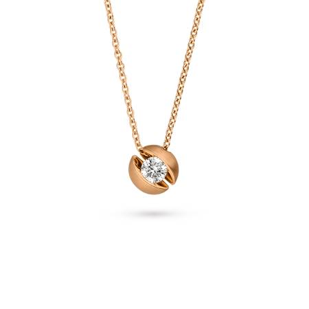 754 CALL2 10 rg, Brillantanhänger Calla mit Ankerkette, 0,10ct Gvs1