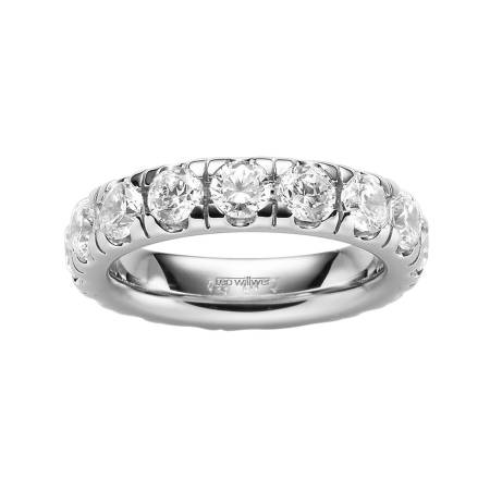 Leo Wittwer, Brillantring, Weißgold 750, Candlelight Memoire Ring