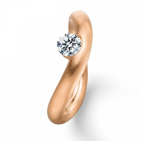 Diamantring La Luna in Rotgold
