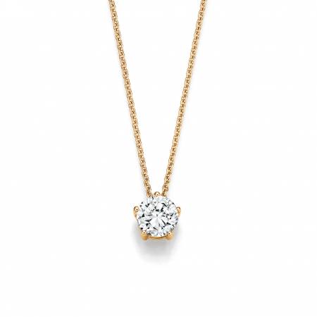 Anhänger mit Diamant in Krappenfassung, Gelbgold