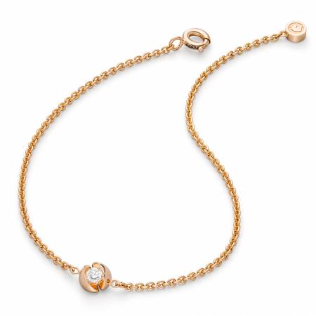 751 CALL2 10 rg, Calla Armband, 1 Brillant 0,09 ct G vs, Länge 16,5 cm