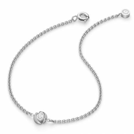 211 CALL2 10 wg, Calla Armband, 1 Brillant 0,09 ct G vs, Länge 16,5 cm