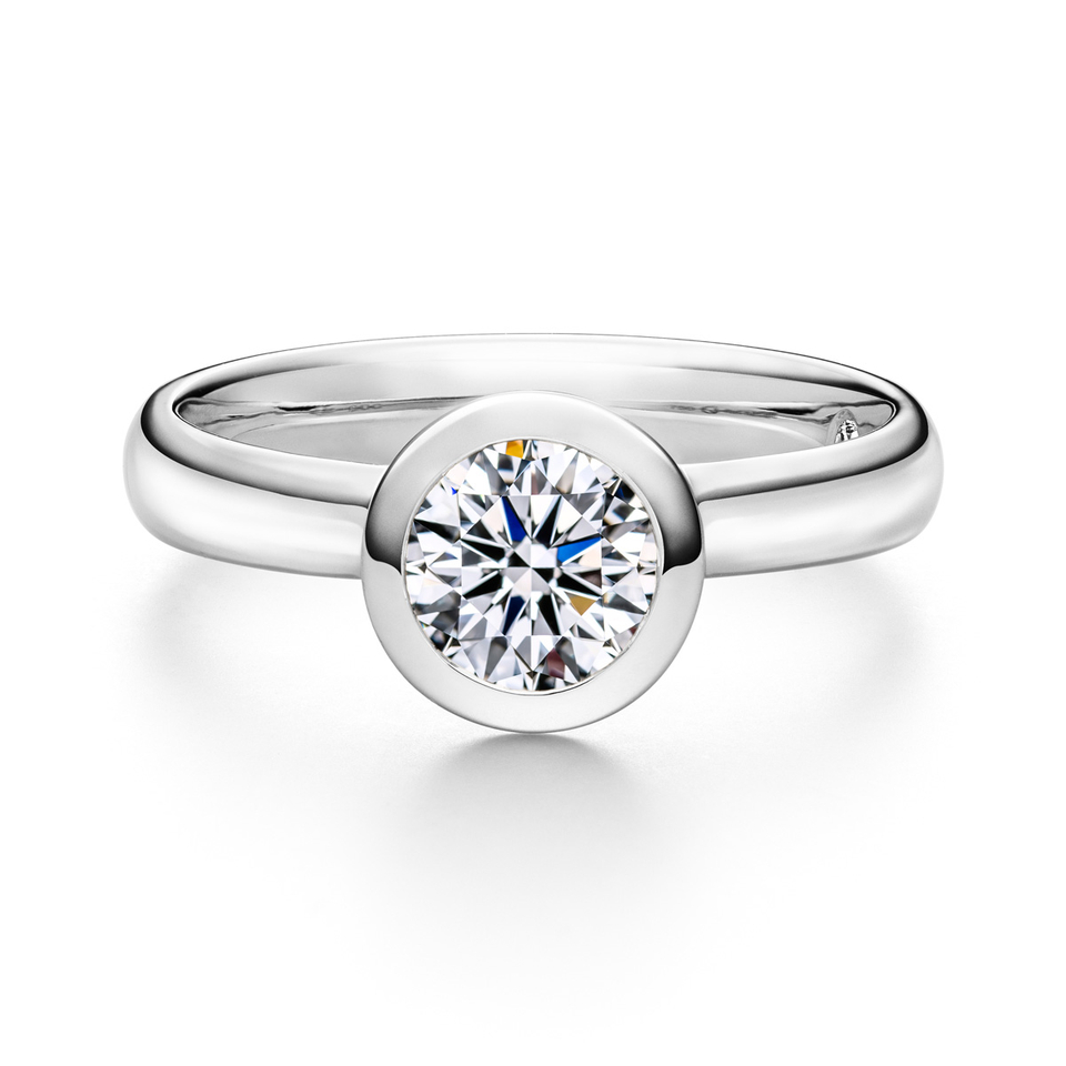 "Love of my Life", Weißgold, Weite 56, 1 Brillant mit 1,61 ivs2, 1 Br. mit 0,085 Gvs1, 1 Brillant mit 0,1 ct